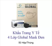 Khẩu trang y tế 4 lớp Global mask màu đen